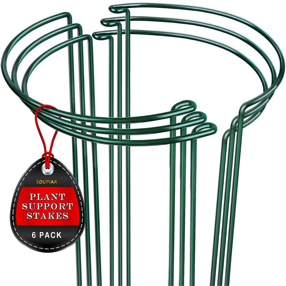 6 Pack Plant Support Stakes Tall Plant Holder Sticks (10" W X 15.8" H)